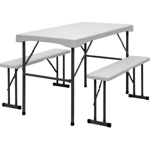 Biertentenset voor 4 personen - 112 x 61 cm bierbankset - tafel met 2 banken