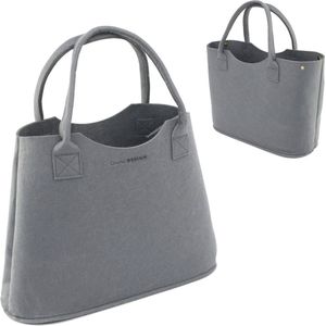 2-in-1 Uitbreidbare Vilten Shopper - 47x20x35cm XL Boodschappentas Vilt Opbergmand Groot