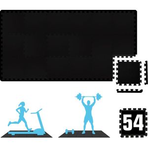 54 Fitness Vloermatten - 30x30 Sportschoolvloer EVA Puzzelmat Vloermat voor Fitnessruimte