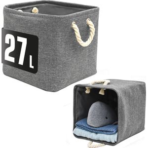 Set van 2 Opbergdozen 30x30x30 - Compatibel met Kallax - Opvouwbare Stoffen Dozen voor Planken - ...