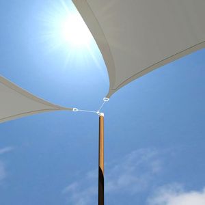 AMANKA 98% UV Bescherming: 2x2 Zonneluifel Vierkant Waterdicht - Patio Zonwering - Rechthoekig Tuinluifel - Zonbescherming Terras Balkon - grijs Polyester 17123