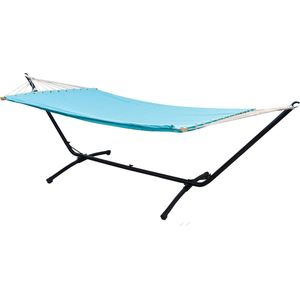 Hangmat met Frame voor Buiten en Binnen - Hangmat voor 2 Personen - 310cm Hangmat Frame tot 120kg...