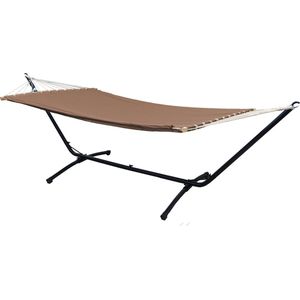 Hangmat met Frame voor Buiten en Binnen - Hangmat voor 2 Personen - 310cm Hangmat Frame tot 120kg...