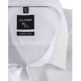 OLYMP - Effen Overhemd - Wit - Katoen - Kent Kraag - Lange Mouwen