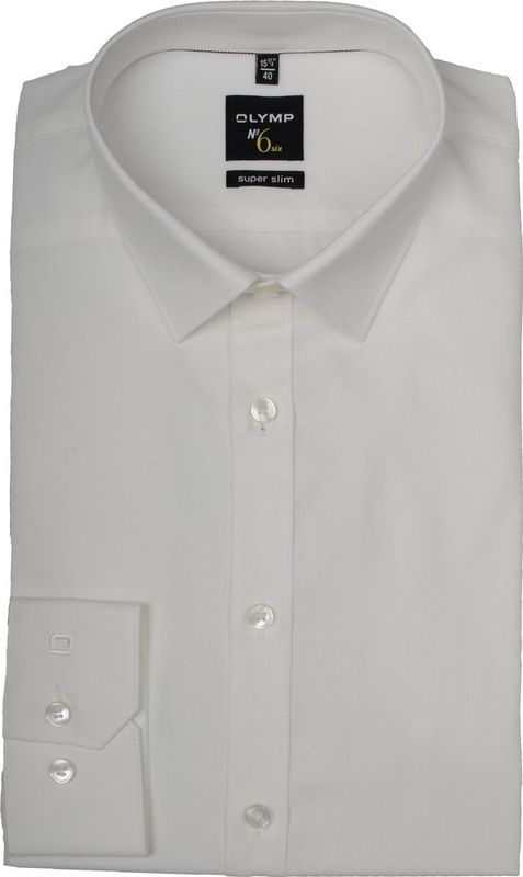 OLYMP - No. Six - Overhemd - Beige - Strijkvriendelijk - Boordmaat: 46