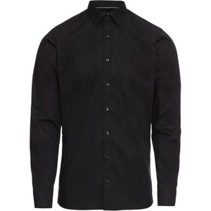 OLYMP No'6 six Hemd Super Slim Fit Schwarz - Größe 36