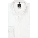 OLYMP - Effen Overhemd - Wit - Katoen - Haifisch Kraag - Lange Mouwen
