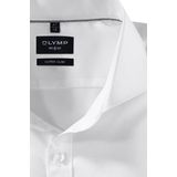 OLYMP - Effen Overhemd - Wit - Katoen - Haifisch Kraag - Lange Mouwen