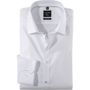 OLYMP - No. Six - Overhemd - Wit - Super Slim Fit - Mouwlengte 7