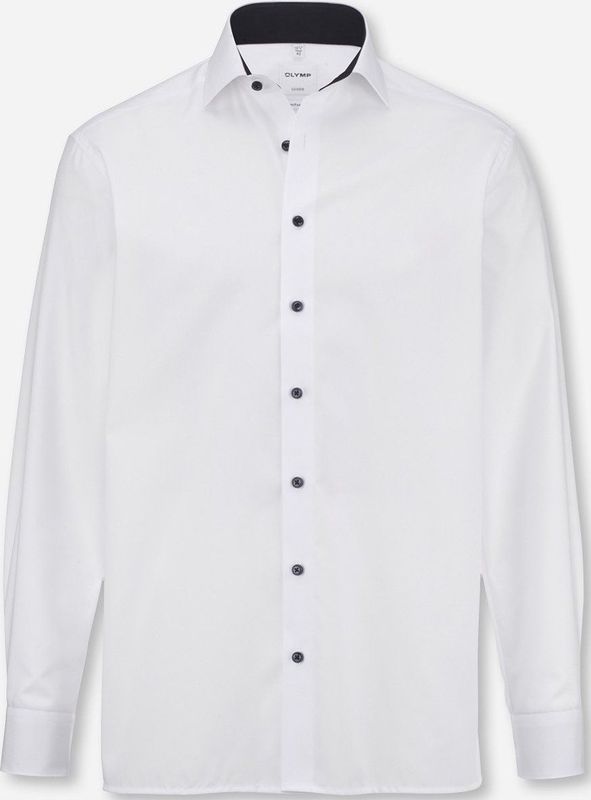 OLYMP Luxor Overhemd wit, Effen
