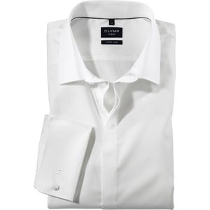 OLYMP - Overhemd - Beige - Katoen - Kent Kraag - Lange Mouwen