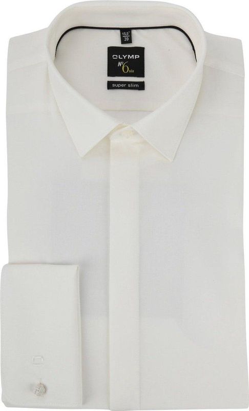OLYMP - No. Six - Overhemd - Wit - Katoen - Strijkvriendelijk