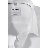 OLYMP - Level 5 - Overhemd - Wit - Body Fit, Kent Kraag, Mouwlengte 7, Katoenen Popeline