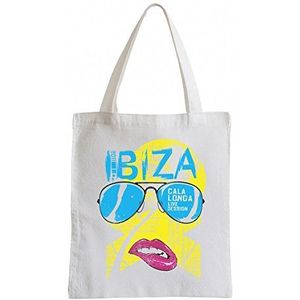 Pixxprint Ibiza Cooler Party jute tas sporttas, wit