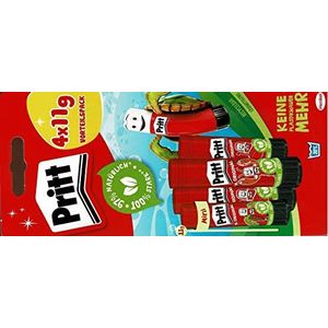 Pritt 9H PGS6B 9H PGS6B Kleefstift ""Alles STA"" 2"", set met 4 x 11 g lijmstiften en tatoeages, veilige en kindvriendelijke lijm voor kunst en knutselwerk, sterke lijm voor school