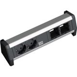 Bachmann - DESK Stekkerdoos - 2x Beschermcontact - Kunststof - Zwart