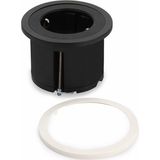 Bachmann Pix - Inbouw stopcontact - 1x 230V - zwart + wit + RVS-look - 2 meter aansluitsnoer