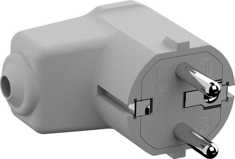 Connector - Geaarde Stroomstekker - Wit - Kunststof - CEE 7/7