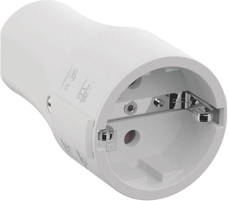 CEE 7/3 Connector - Wit - Kunststof - Voor Stroomkabel