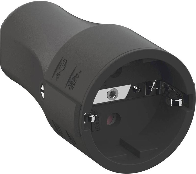 Bachmann 960.103 Koppeling met randaarde Polypropyleen 250 V Zwart IP20