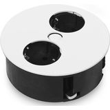 Bachmann Twist - Inbouw Stopcontact - 2x 230V - Mat Wit - 2 meter aansluitsnoer