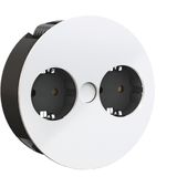 Bachmann Twist - Inbouw Stopcontact - 2x 230V - Mat Wit - 2 meter aansluitsnoer