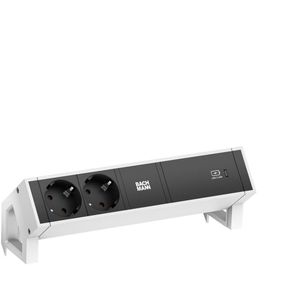 Bachmann - DESK2 - Stekkerdoos - Wit - USB-C - 60W Laadcapaciteit