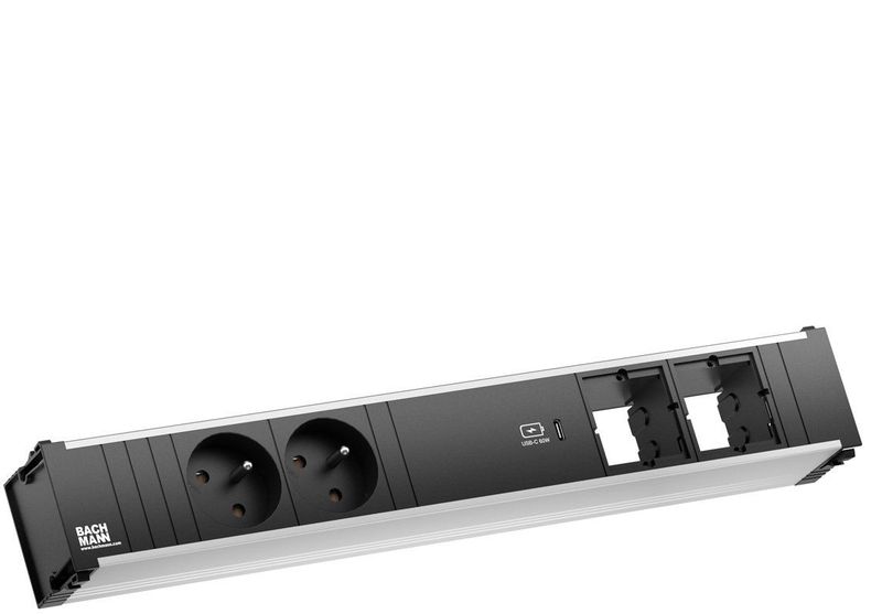 Bachmann - CONI - Stekkerdoos - Aluminium - USB-C 60W - 0,2 m Kabel