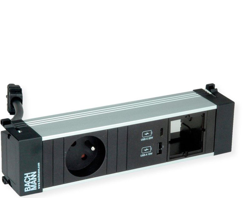 Bachmann - POWER FRAME - Stekkerdoos - Zwart - USB A&C 22W