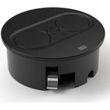 Bachmann - Twist2 - Inbouwcontactdoos - Zwart - Geaard Stopcontact en USB-A/C Oplaadpoort