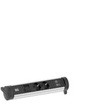 Bachmann - CYCLE Base - Stekkerdoos - Aluminium - 2 Stopcontacten - 22W USB A/C