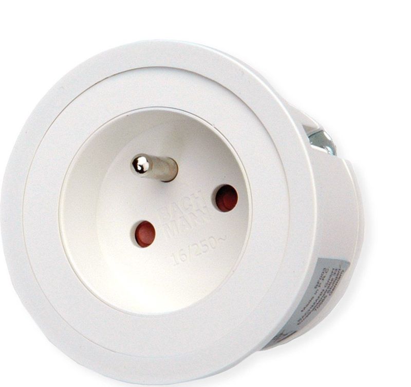 Bachmann - STPIX1STWB - Inbouw Stopcontact - Wit