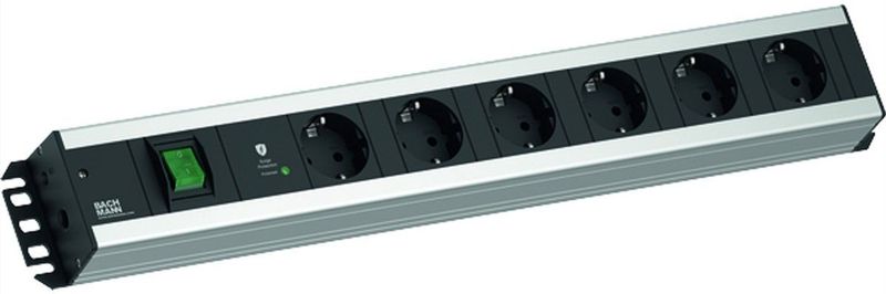 Bachmann - Stekkerdoos - 6x CEE 7/3 - 2m - Kunststof