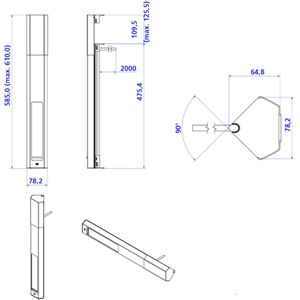 Bachmann STCASLZ Casia 2 Hoekstopcontact lang