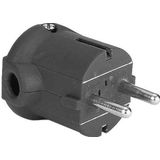 Connector - Haakse - Zwart - Kunststof - 16 A / 250 V