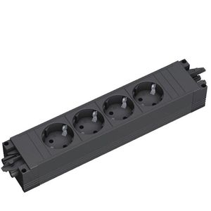 Bachmann stekkerdoos met Wieland GST18® installatiestekker en 4 contacten / zwart