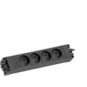 Bachmann - STEP BASE - Stekkerdoos - Zwart - Kunststof - 4 UTE Stopcontacten