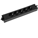 Bachmann stekkerdoos met Wieland GST18® installatiestekker en 5 contacten / zwart