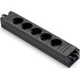 Bachmann stekkerdoos met Wieland GST18® installatiestekker en 5 contacten / zwart