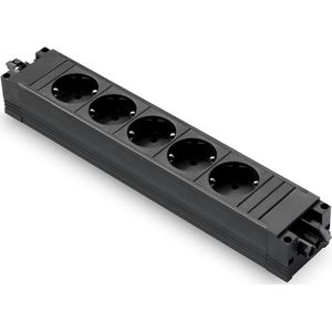 Bachmann stekkerdoos met Wieland GST18® installatiestekker en 5 contacten / zwart