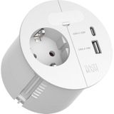 Loop In Charge - Contactdoos - Wit - USB-A en USB-C - Voor Snel Opladen