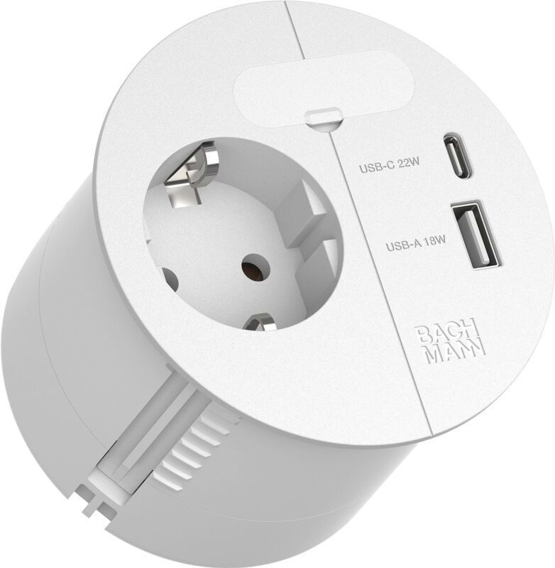 Loop In Charge - Contactdoos - Wit - USB-A en USB-C - Voor Snel Opladen