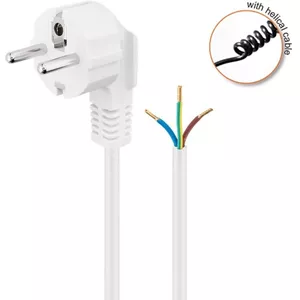 TronicXL 2 Meter Euro 8 Netzkabel Winkel Strom Kabel Winkelstecker kompatibel mit TV I Radio I zb für Apple TV Samsung LG etc I Stromkabel abgewinkelt Winkelstecker