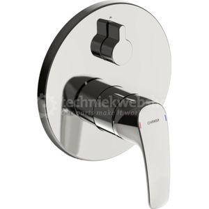 Hansa 85269183 Kant-en-klare montageset/functieeenheid mengkraan | geluiddemper, rozet, bestand tegen verdraaiing, handmatige omschakeling kuip/douche | debiet: 21/21l/min