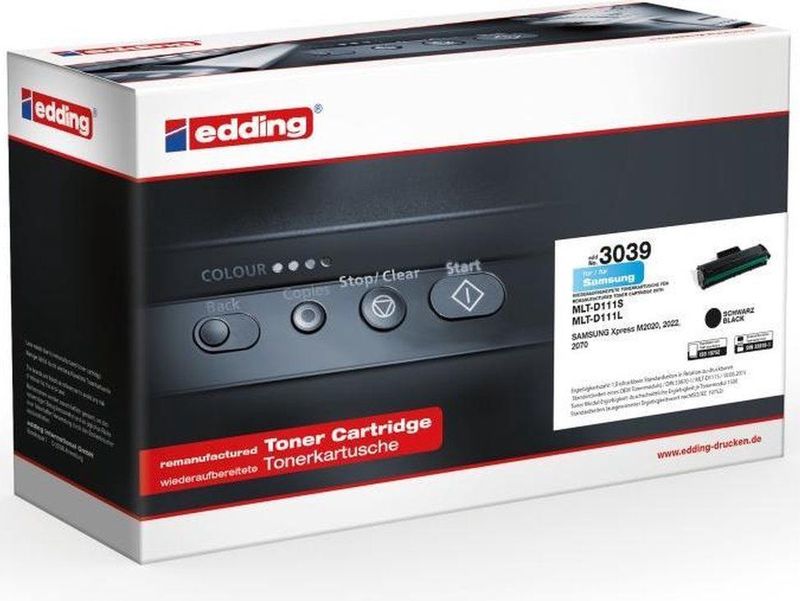 edding Toner EDD-3039 schwarz kompatibel zu SAMSUNG MLT-D111S (SU810A)