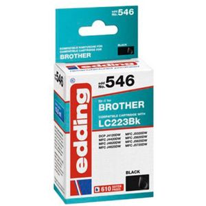 Edding Inktcartridge vervangt Brother LC-223BK Compatibel Zwart EDD-546 18-546