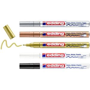 Edding Lakmarker 751 set 5st metallic