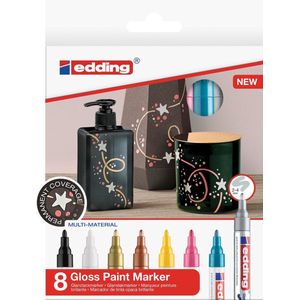 edding 750 glanslak-Marker Metallic/Pastel, set van 8