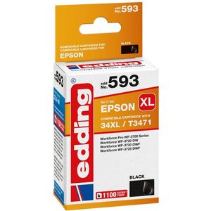 Edding - T3471 - Inktcartridge - Zwart - 34XL