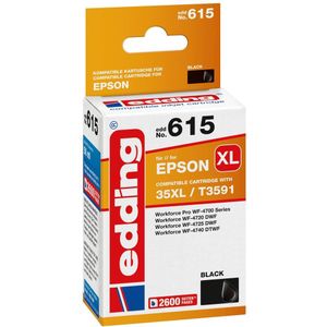 Edding Inktcartridge vervangt Epson 35XL, T3591 Compatibel Zwart EDD-615 18-615